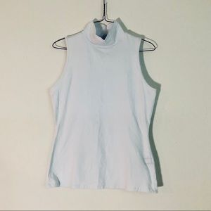 Boston Proper White High Neck Tank Top Size Small